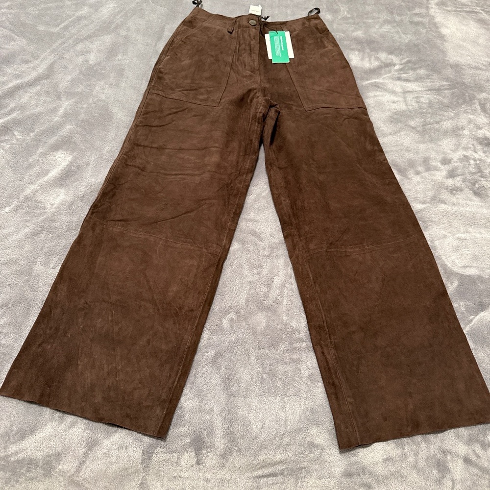 NWT Anthropologie Deadwood Lambskin Pants